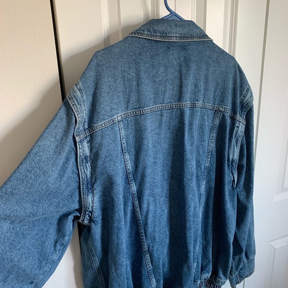 Nasty Gal Blue Jean Jacket with Detachable zip off sleeves - Picture 9 of 9